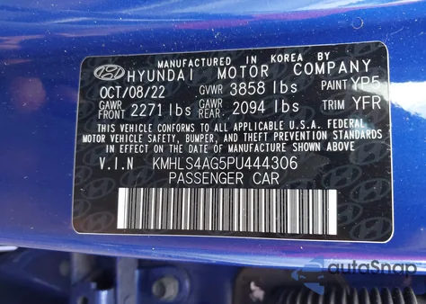 2023 Hyundai Elantra Sel from USA, damaged, VIN KMHLS4AG5PU444306